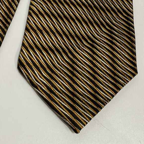 Format Ultra Mens 100% Silk Striped Neck Tie Formal Wear Made in Japan - Picture 10 of 17